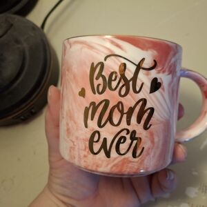 Best Mom Ever Pink Marble Mug